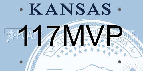 117MVP Kansas License Plate