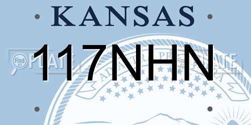 117NHN Kansas License Plate