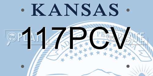 117PCV Kansas License Plate