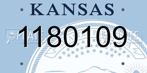 1180109 Kansas License Plate