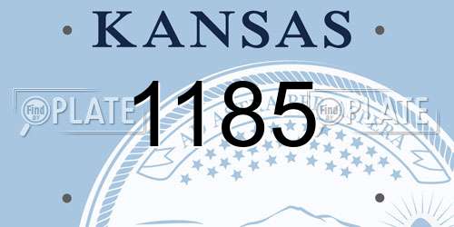 1185 Kansas License Plate