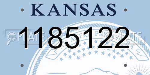 1185122 Kansas License Plate