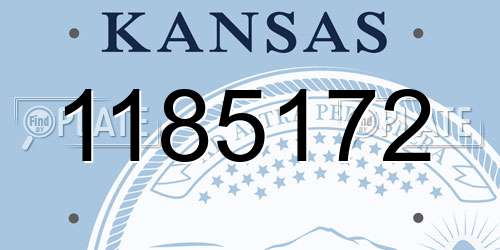 1185172 Kansas License Plate