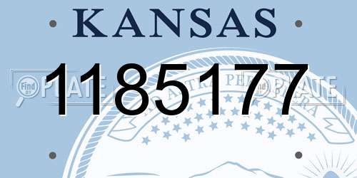 1185177 Kansas License Plate