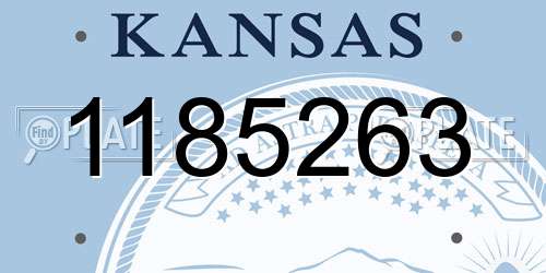 1185263 Kansas License Plate