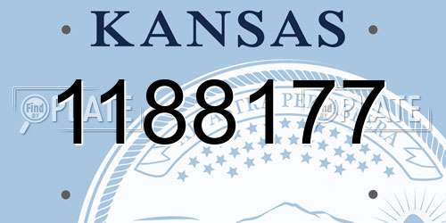 1188177 Kansas License Plate