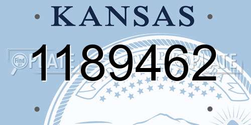 1189462 Kansas License Plate