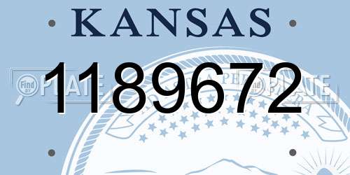 1189672 Kansas License Plate