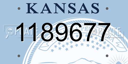 1189677 Kansas License Plate