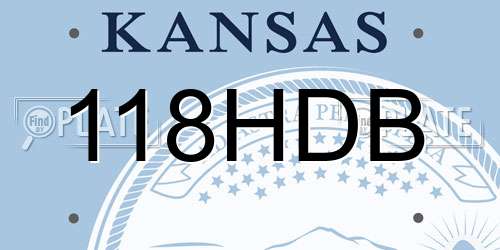 118HDB Kansas License Plate