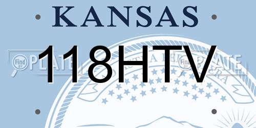 118HTV Kansas License Plate