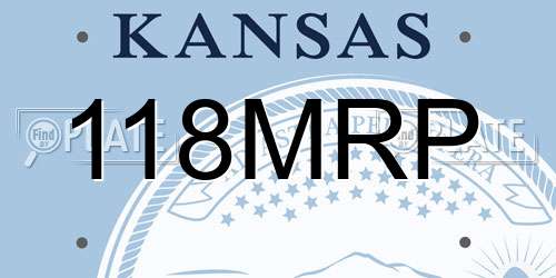 118MRP Kansas License Plate
