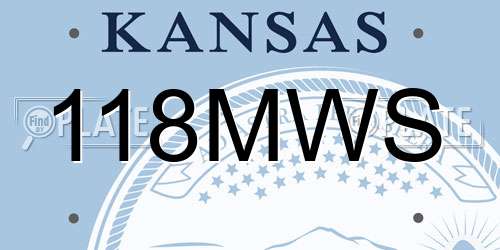 118MWS Kansas License Plate