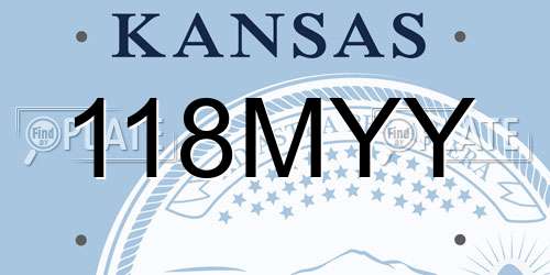 118MYY Kansas License Plate