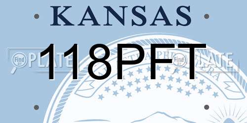 118PFT Kansas License Plate