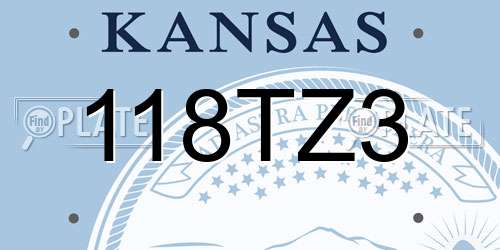 118TZ3 Kansas License Plate
