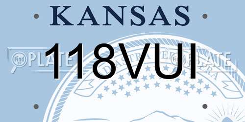 118VUI Kansas License Plate