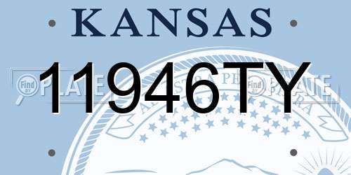 11946TY Kansas License Plate