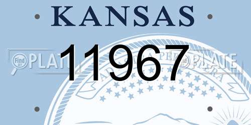 11967 Kansas License Plate