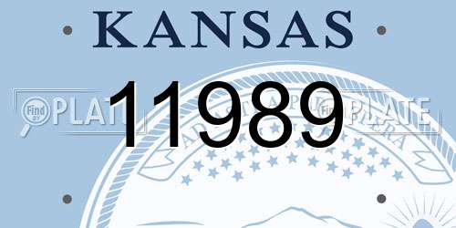 11989 Kansas License Plate