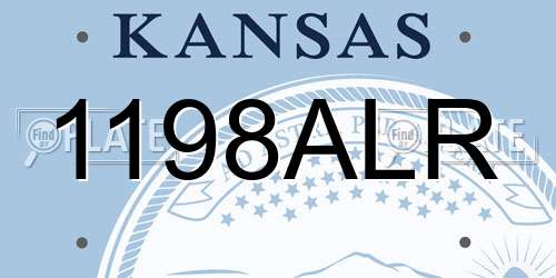 1198ALR Kansas License Plate