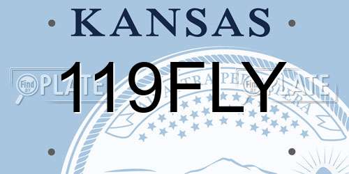 119FLY Kansas License Plate