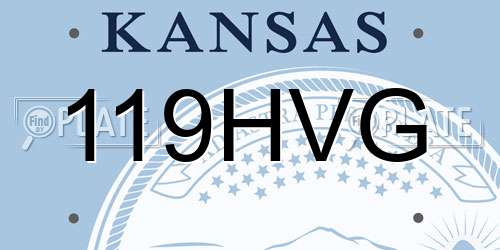 119HVG Kansas License Plate