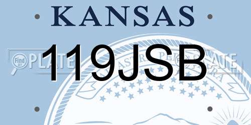 119JSB Kansas License Plate