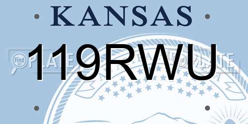 119RWU Kansas License Plate