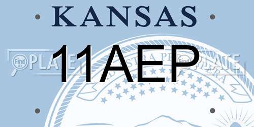 11AEP Kansas License Plate
