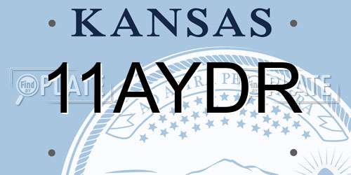 11AYDR Kansas License Plate
