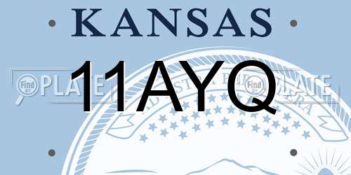 11AYQ Kansas License Plate