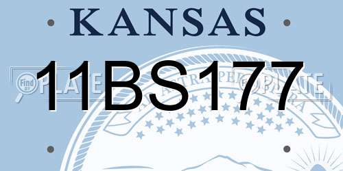 11BS177 Kansas License Plate