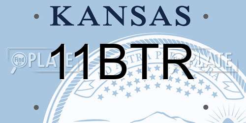 11BTR Kansas License Plate