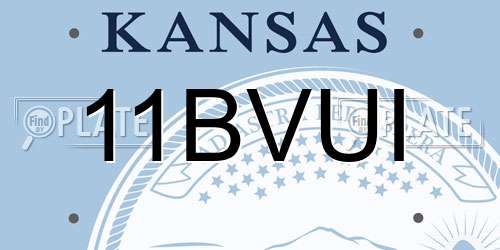 11BVUI Kansas License Plate