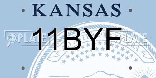 11BYF Kansas License Plate