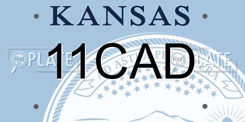 11CAD Kansas License Plate