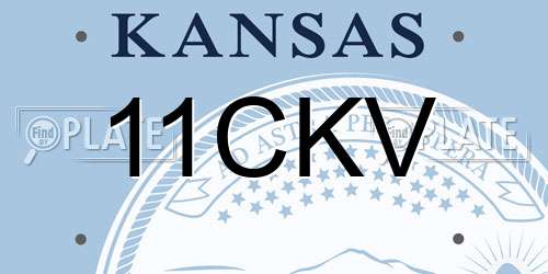 11CKV Kansas License Plate