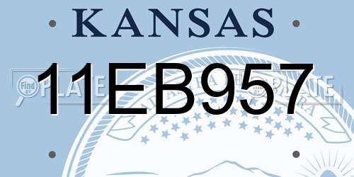11EB957 Kansas License Plate