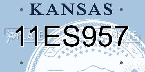11ES957 Kansas License Plate