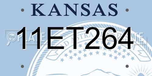 11ET264 Kansas License Plate