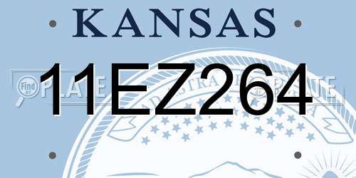 11EZ264 Kansas License Plate