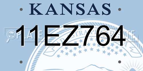 11EZ764 Kansas License Plate