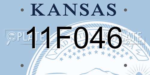 11F046 Kansas License Plate