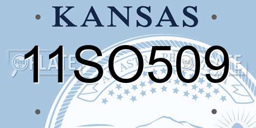11SO509 Kansas License Plate