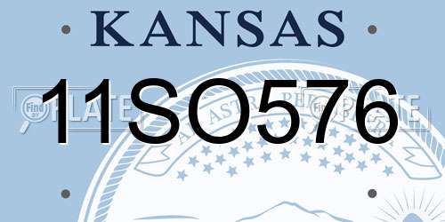 11SO576 Kansas License Plate