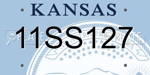 11SS127 Kansas License Plate