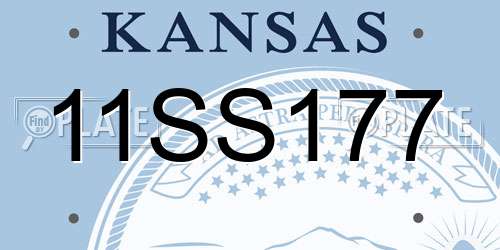 11SS177 Kansas License Plate