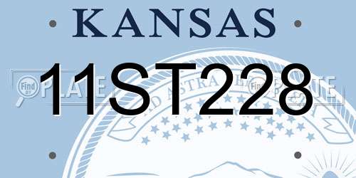 11ST228 Kansas License Plate