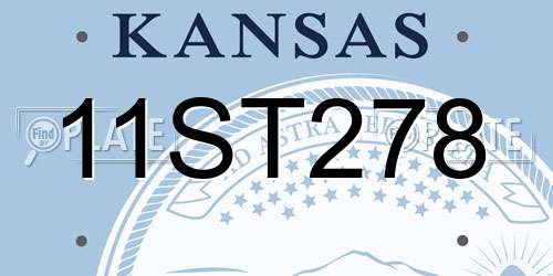 11ST278 Kansas License Plate